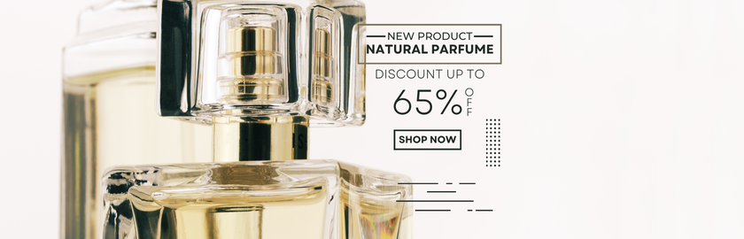 White Simple New Product Natural Perfume (840 x 270 px)